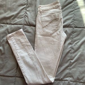 White Low Rise Skinny Jeans